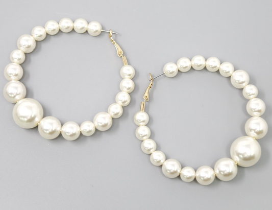 Rounding Pearl Dream Hoop